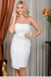 Rochie de ocazie ivoire Katalin din dantela si tripluvoal